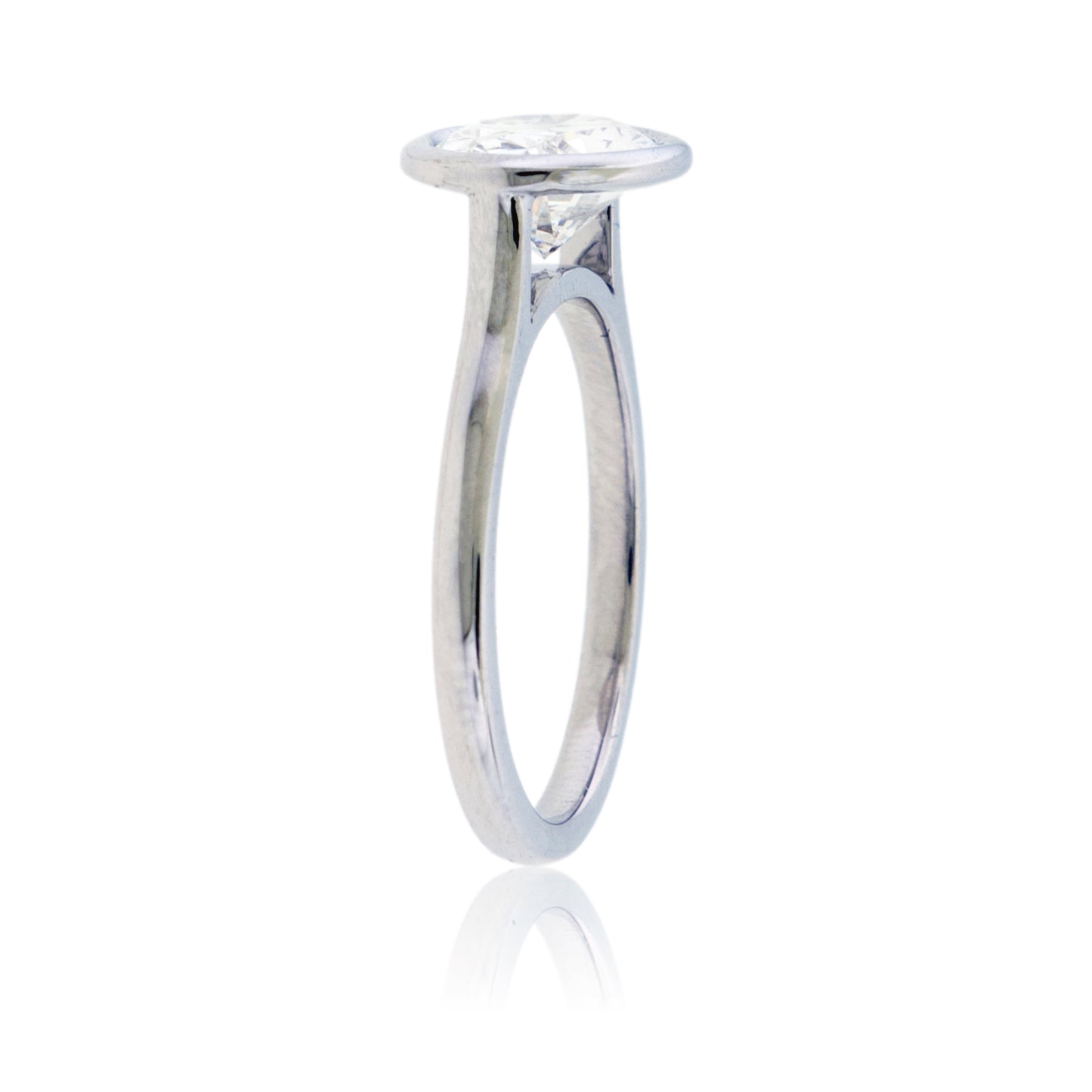 Oval Lab Grown Diamond Bezel Ring