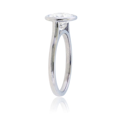 Oval Lab Grown Diamond Bezel Ring