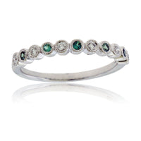 Alexandrite & Diamond Alternating Accent Band - Park City Jewelers