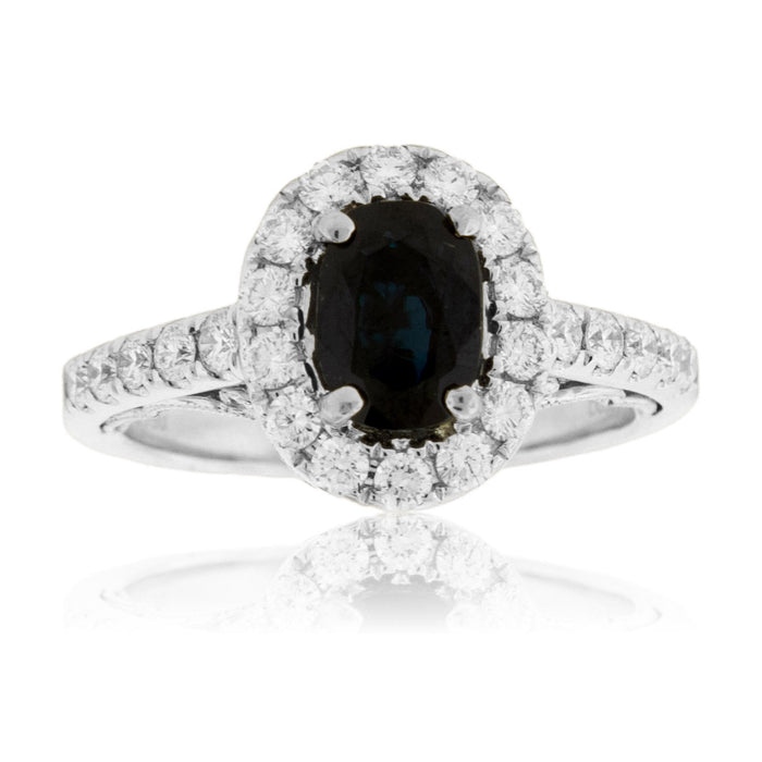 Alexandrite & Diamond Halo Style Ring - Park City Jewelers