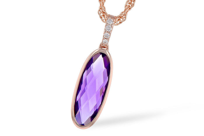 Amethyst and Diamond Accented Pendant - Park City Jewelers