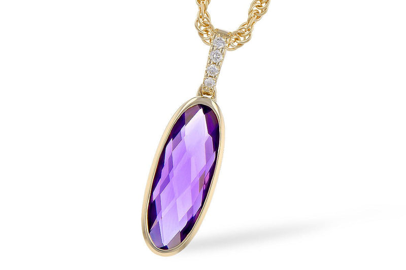 Amethyst and Diamond Accented Pendant - Park City Jewelers