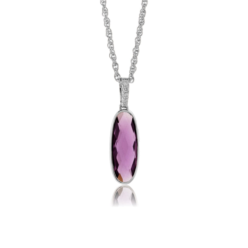 Amethyst and Diamond Accented Pendant - Park City Jewelers