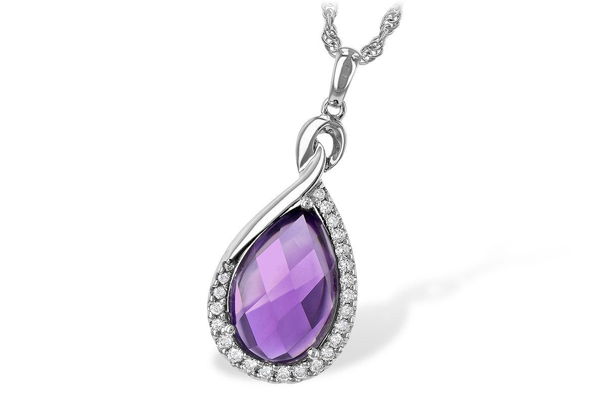 Amethyst and Diamond Accented Pendant - Park City Jewelers