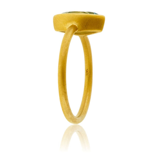 Aquamarine Marquise Bezel Set Ring - Park City Jewelers