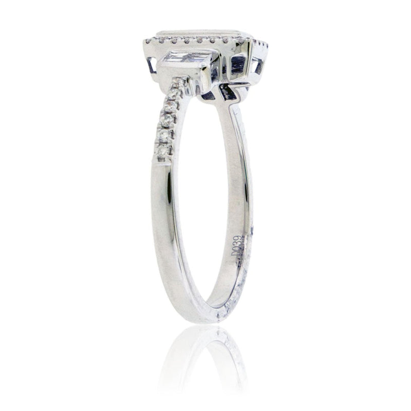 Baguette & Round Diamond Cluster Style Ring - Park City Jewelers