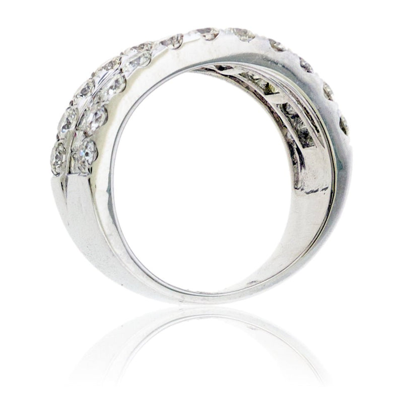 Baguette & Round Diamond Lined Style Ring - Park City Jewelers