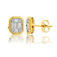 Bezel Cluster Diamond Stud Earrings - Park City Jewelers