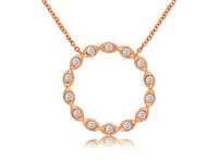 Bezel Set Diamond Circle Style Necklace - Park City Jewelers