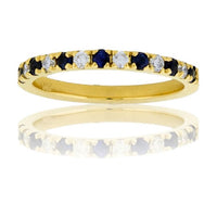 Blue Sapphire & Diamond Band - Park City Jewelers