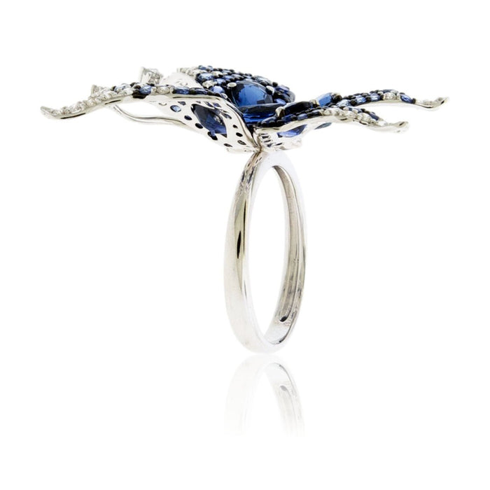 Butterfly Blue Sapphire & Diamond Ring - Park City Jewelers