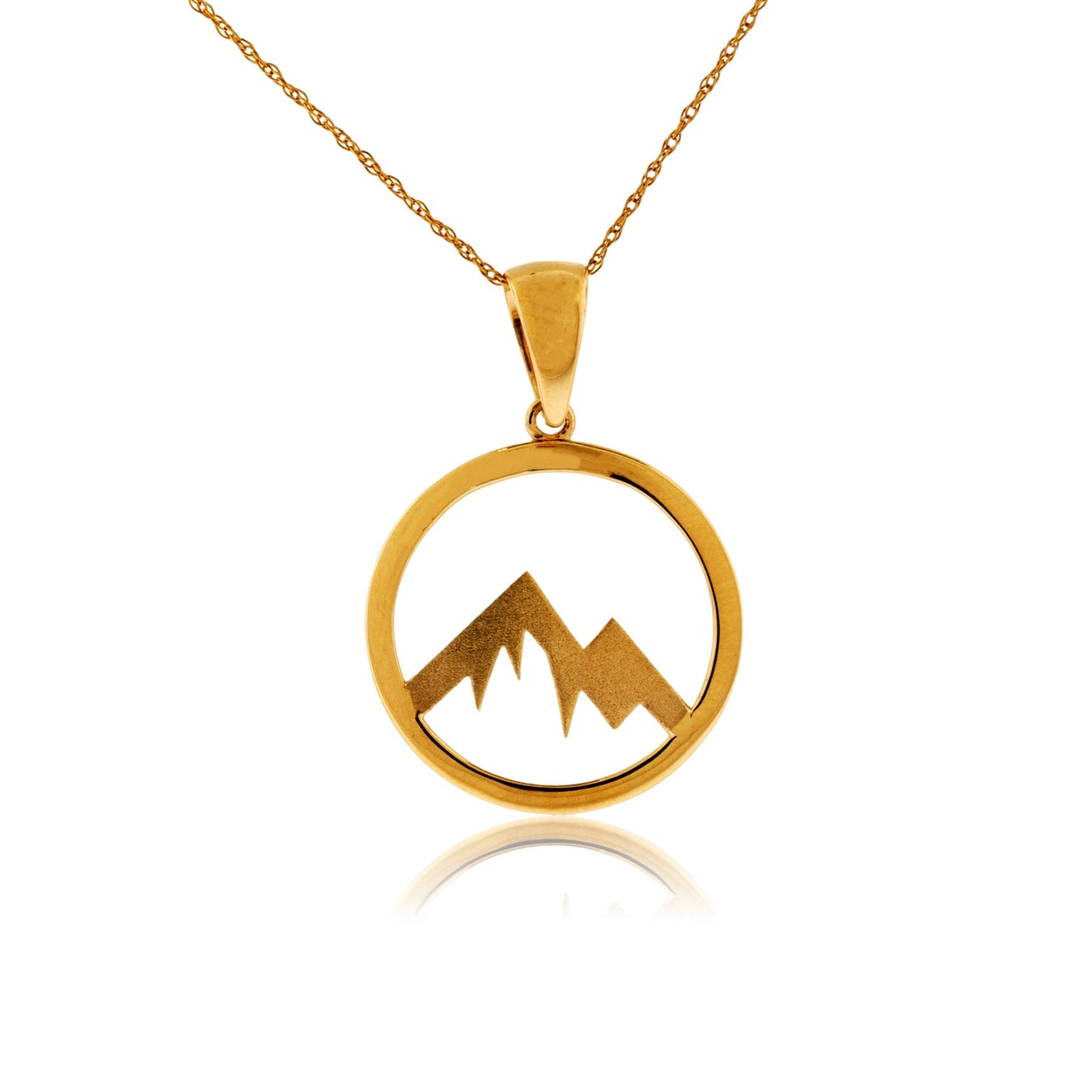Circle Pendant w/ Jagged Mountain - Park City Jewelers