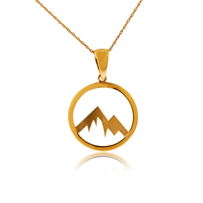 Circle Pendant w/ Jagged Mountain - Park City Jewelers
