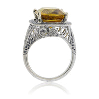 Cushion Sphene and Diamond Accented Ring - Park City Jewelers