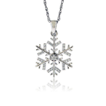 Dainty Diamond Snowflake Pendant - Park City Jewelers