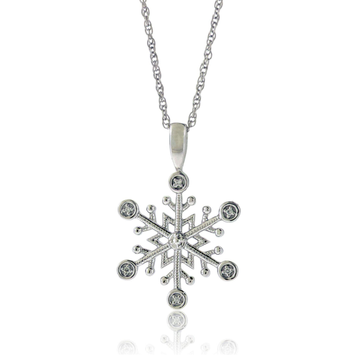Dainty Diamond Snowflake Pendant - Park City Jewelers