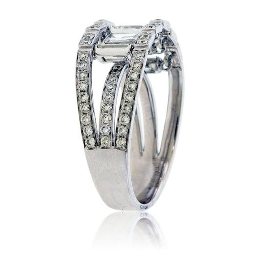 Dancing Baguette Diamond Center Ring - Park City Jewelers
