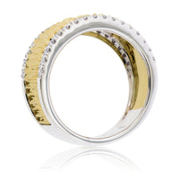 Diamond Accented & Gold Texture Band - Park City Jewelers