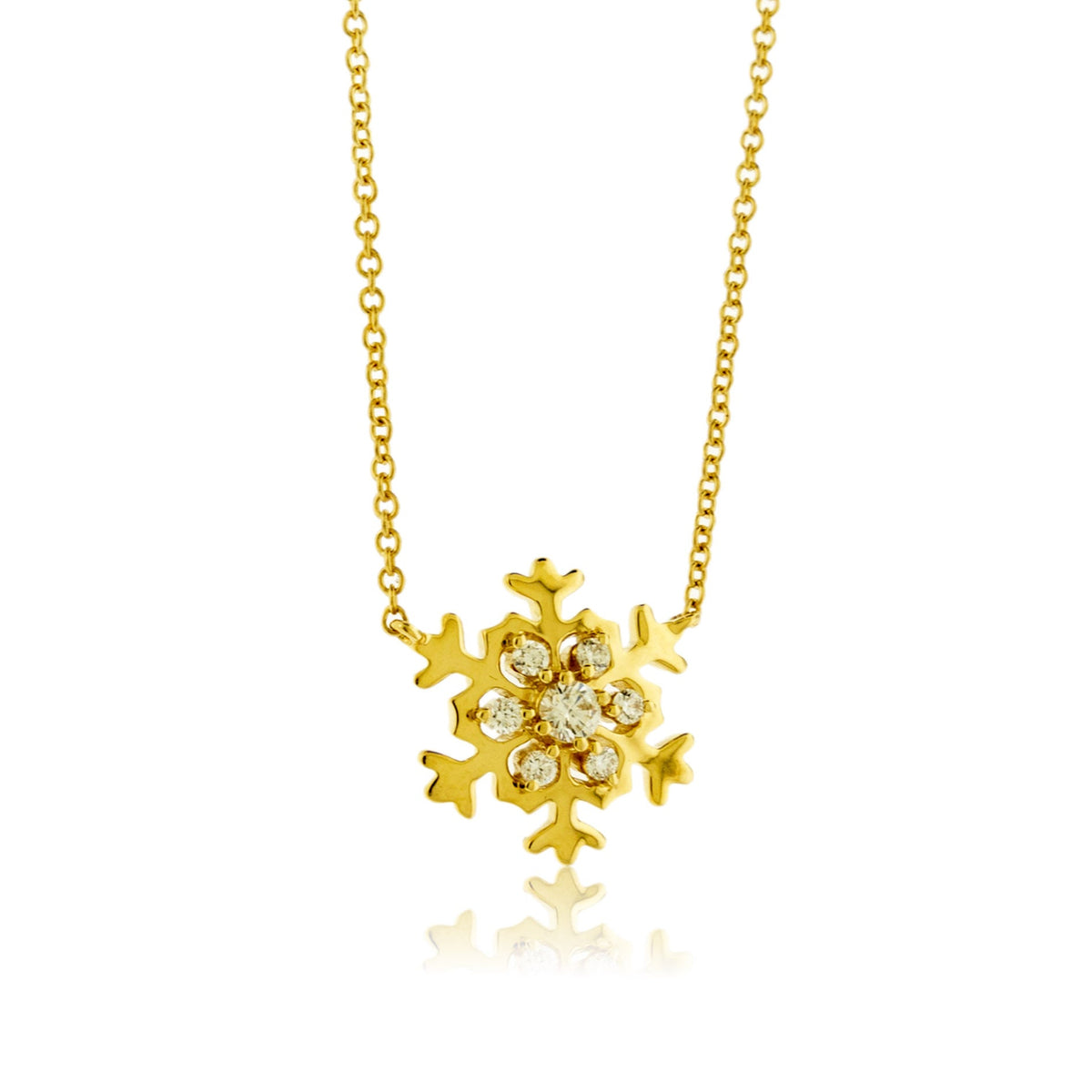 Diamond Accented Snowflake Pendant - Park City Jewelers