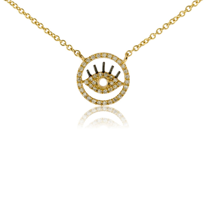 Diamond All Seeing Eye Circle Pendant - Park City Jewelers