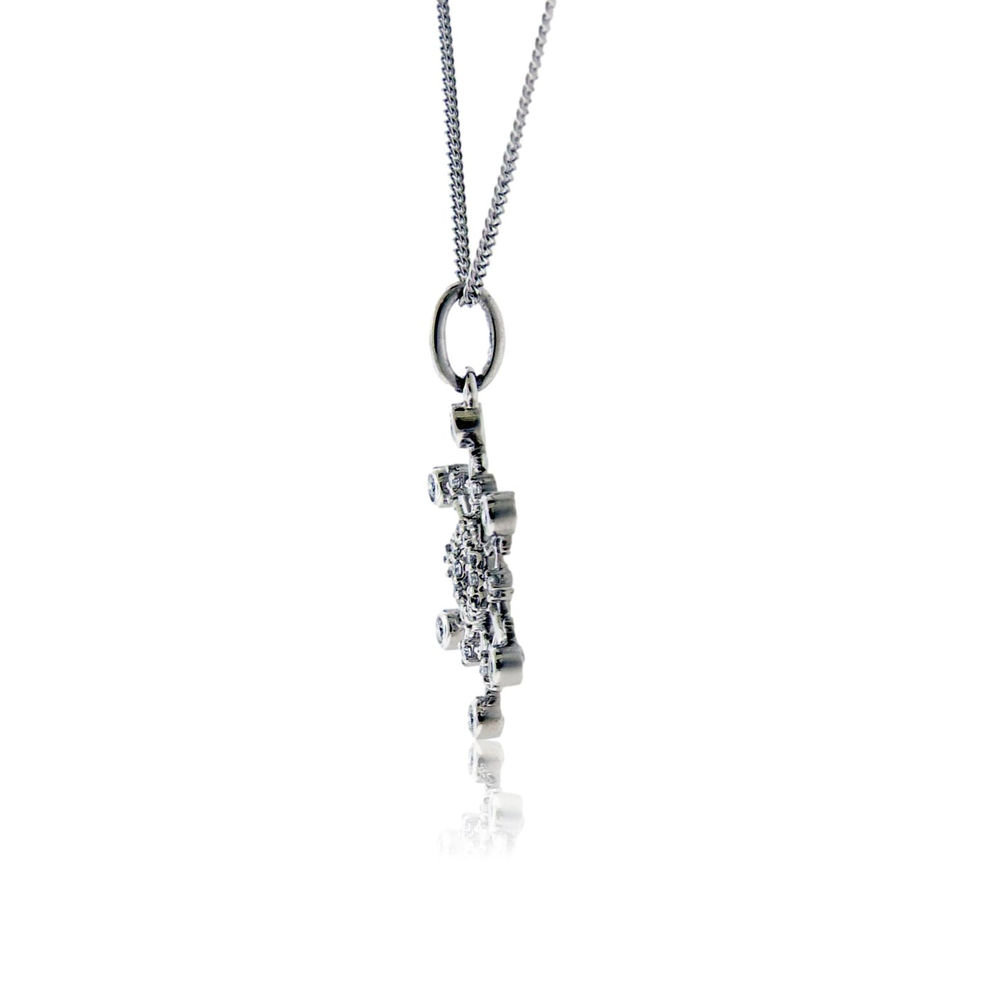 Diamond Bezel Snowflake Pendant - Park City Jewelers