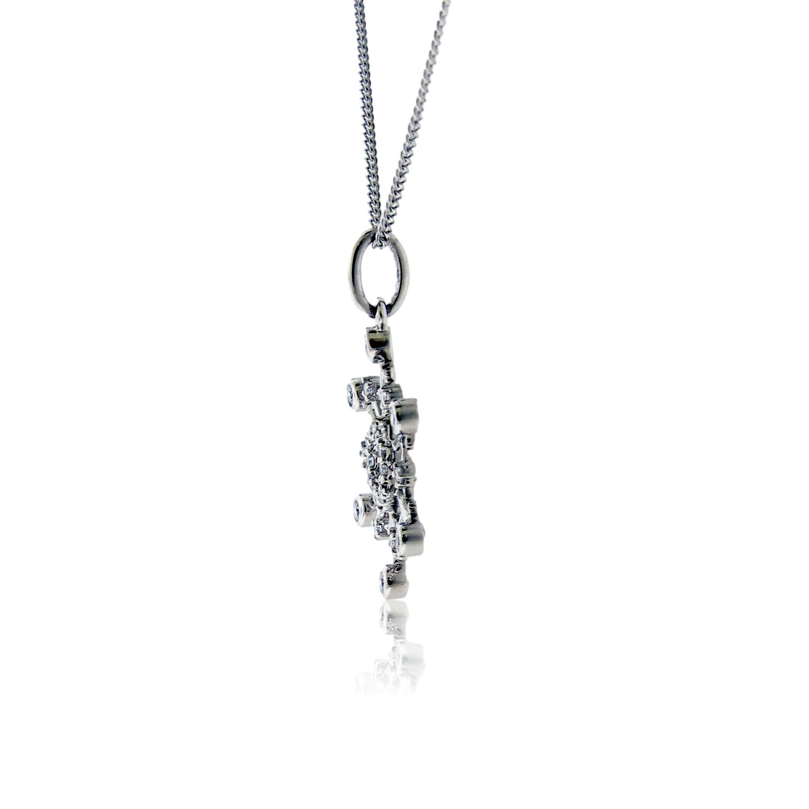 Diamond Bezel Snowflake Pendant - Park City Jewelers