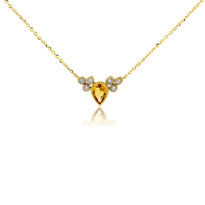 Diamond & Citrine Pendant - Park City Jewelers
