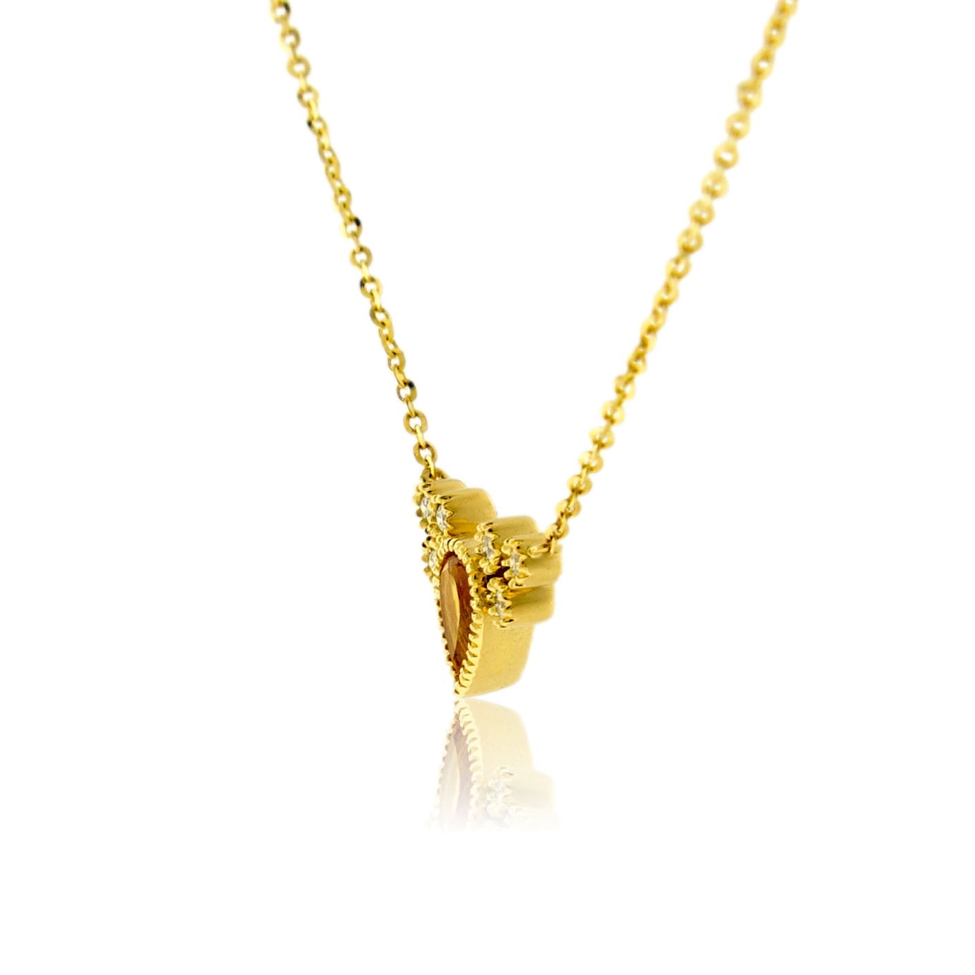 Diamond & Citrine Pendant - Park City Jewelers