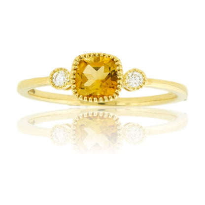 Diamond & Citrine Ring - Park City Jewelers