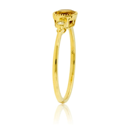 Diamond & Citrine Ring - Park City Jewelers