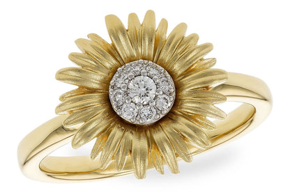 Diamond Cluster Center Flower Ring - Park City Jewelers