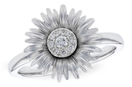 Diamond Cluster Center Flower Ring - Park City Jewelers