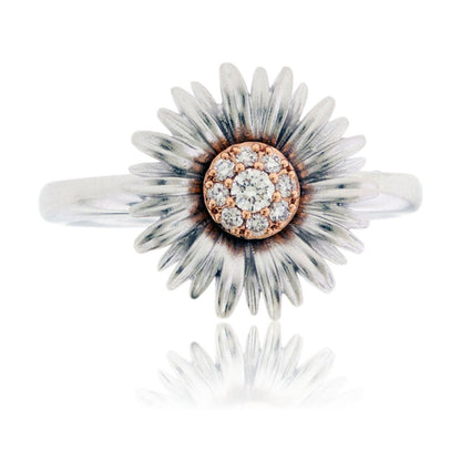 Diamond Cluster Center Flower Ring - Park City Jewelers