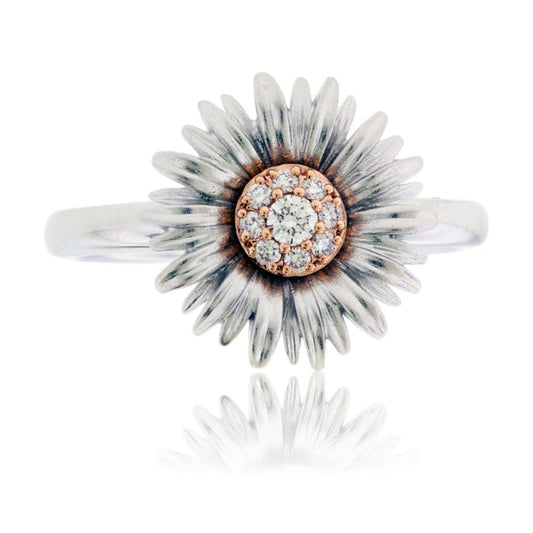 Diamond Cluster Center Flower Ring - Park City Jewelers