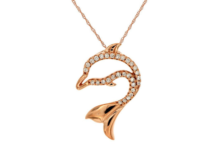 Diamond Diving Dolphin Necklace - Park City Jewelers