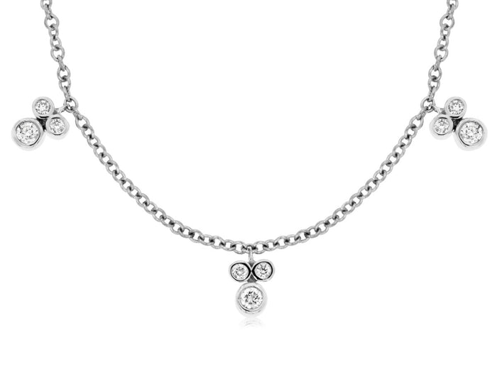 Diamond Drop Bezel Style Chain Necklace - Park City Jewelers