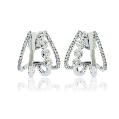 Diamond Fashion Cuff Earrings - Park City Jewelers