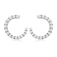 Diamond Front Facing Style Hoop Earrings - Park City Jewelers