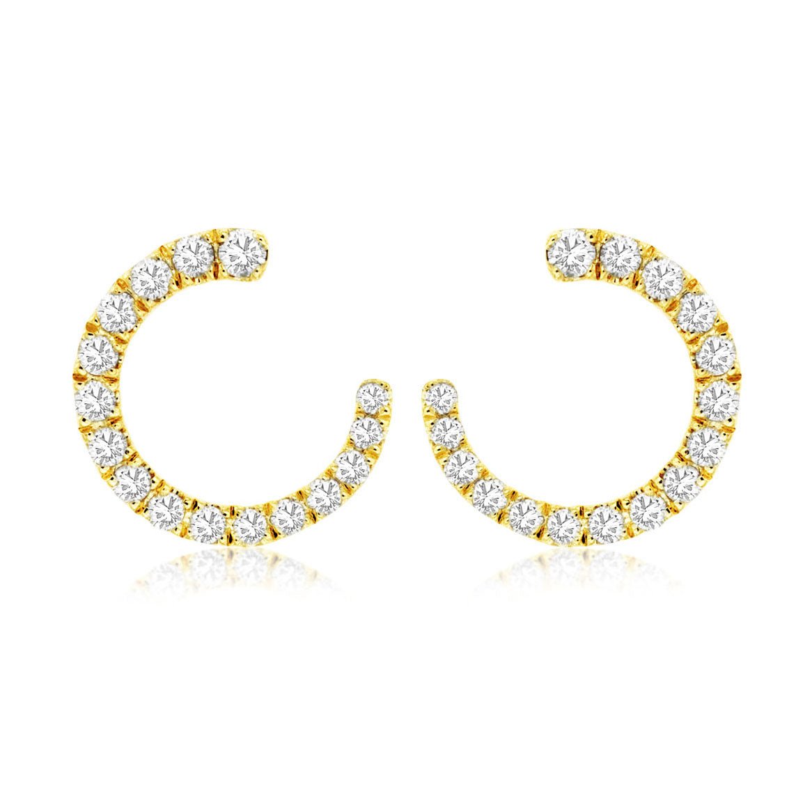 Diamond Front Facing Style Hoop Earrings - Park City Jewelers