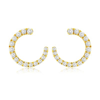 Diamond Front Facing Style Hoop Earrings - Park City Jewelers