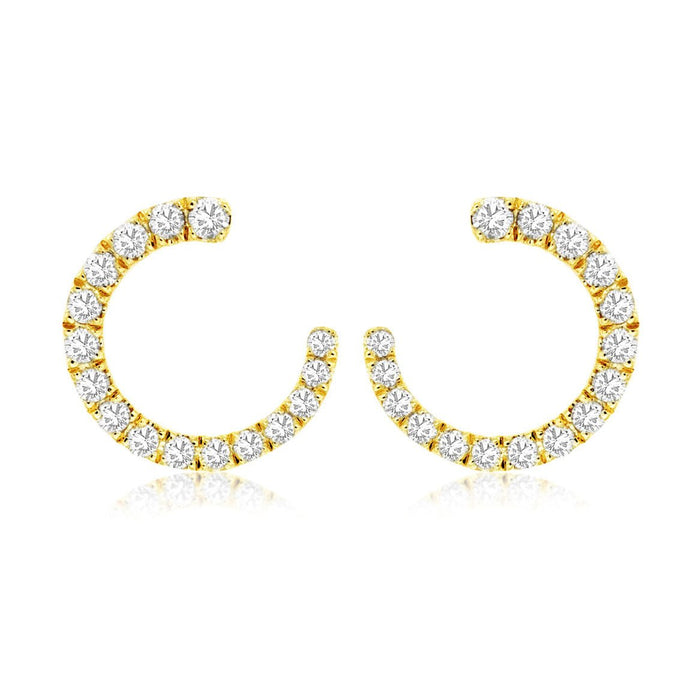 Diamond Front Facing Style Hoop Earrings - Park City Jewelers