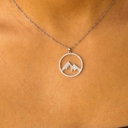 Diamond Jagged Mountain Pendant - Park City Jewelers