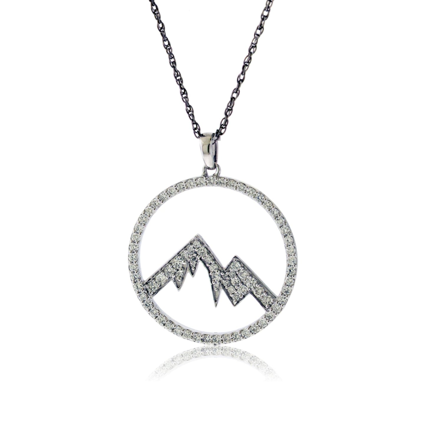 Diamond Jagged Mountain Pendant - Park City Jewelers