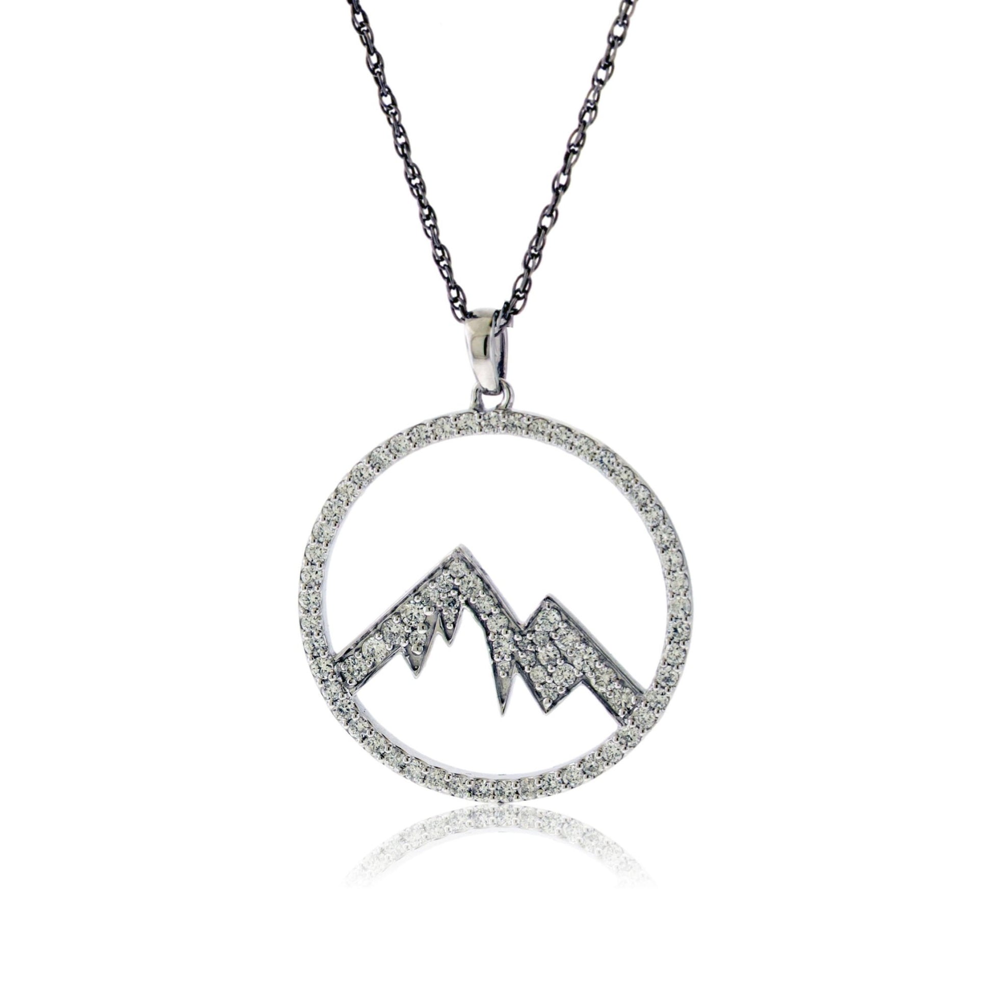 Diamond Jagged Mountain Pendant - Park City Jewelers