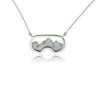 Diamond Lined Goggle Necklace - Park City Jewelers