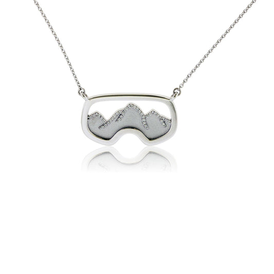 Diamond Lined Goggle Necklace - Park City Jewelers