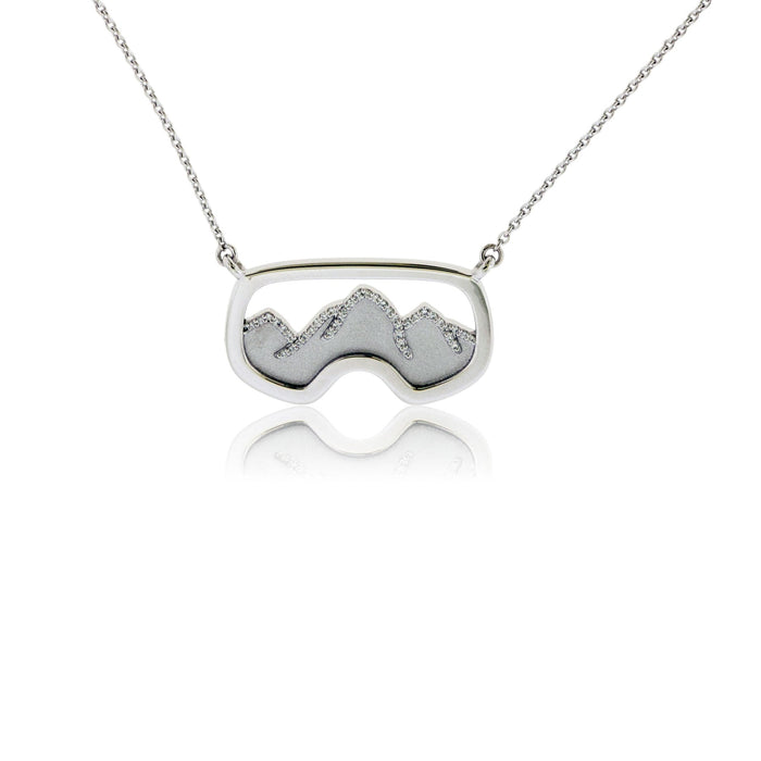 Diamond Lined Goggle Necklace - Park City Jewelers