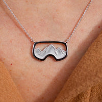 Diamond Lined Goggle Necklace - Park City Jewelers