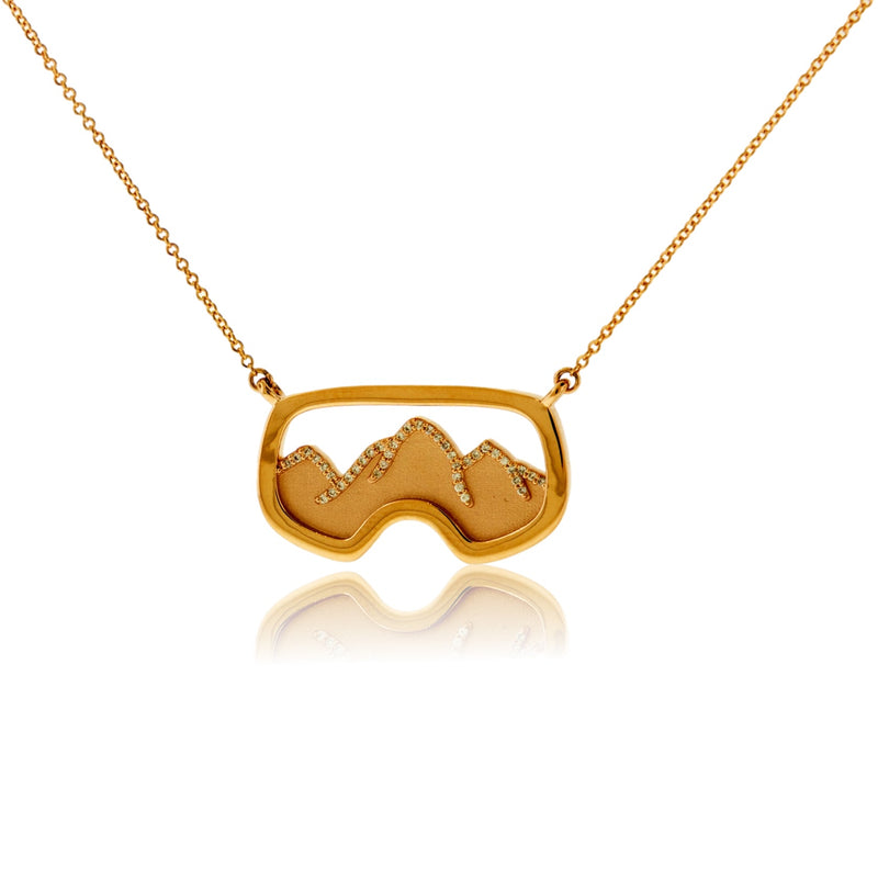 Diamond Lined Goggle Necklace - Park City Jewelers