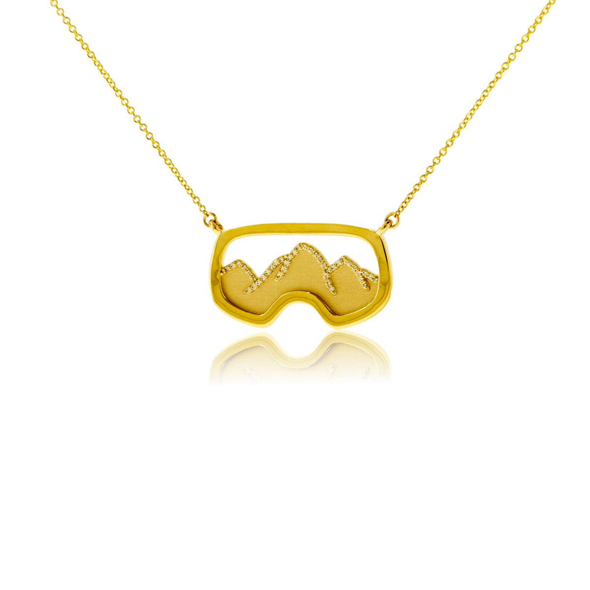 Diamond Lined Goggle Necklace - Park City Jewelers